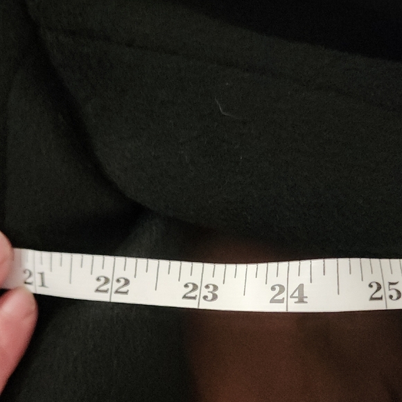 LOFT Elegant Dark Wool Coat sz Large - Picture 8 of 10